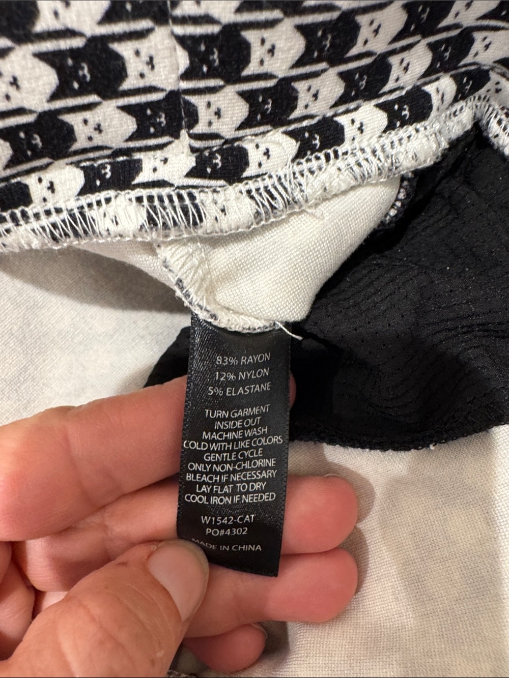 Betabrand Black & White Houndstooth CAT pants - Picture 3 of 4